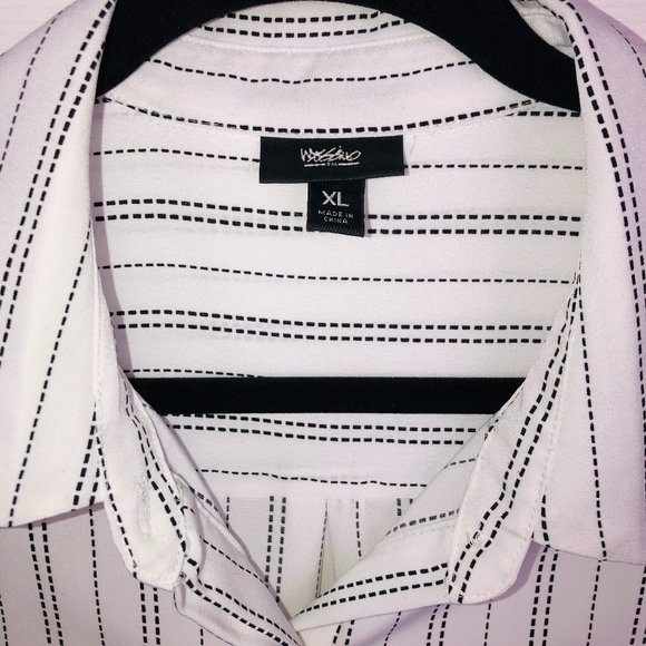 Mossimo Striped Button-up Blouse - Picture 2 of 6